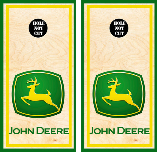 John Deere Logo Cornhole Wraps/Skins