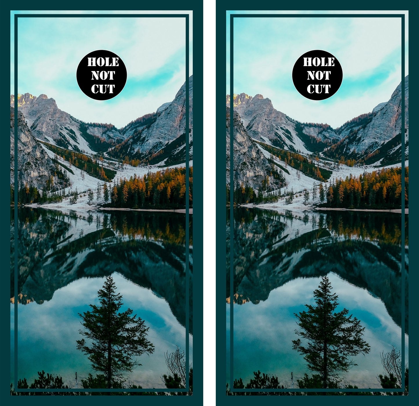 Lake and Mountains Nature Cornhole Vinyl Wraps/Skins