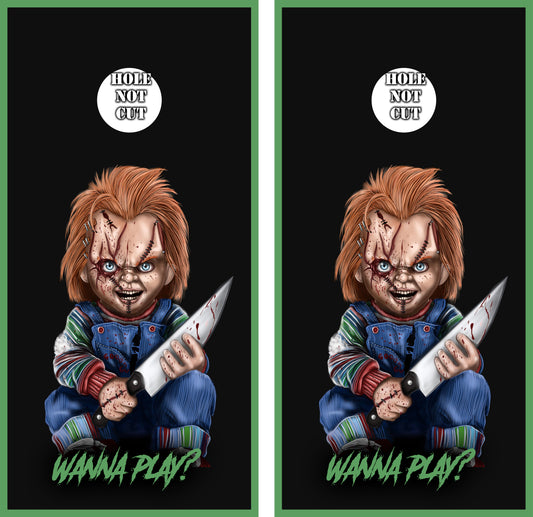 Chucky Cornhole Wraps/Skins