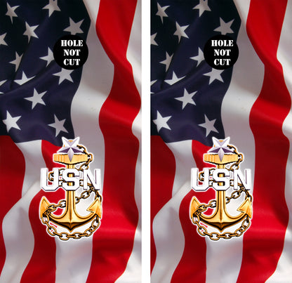 US Navy Anchor American Flag Vinyl Wraps/Skins