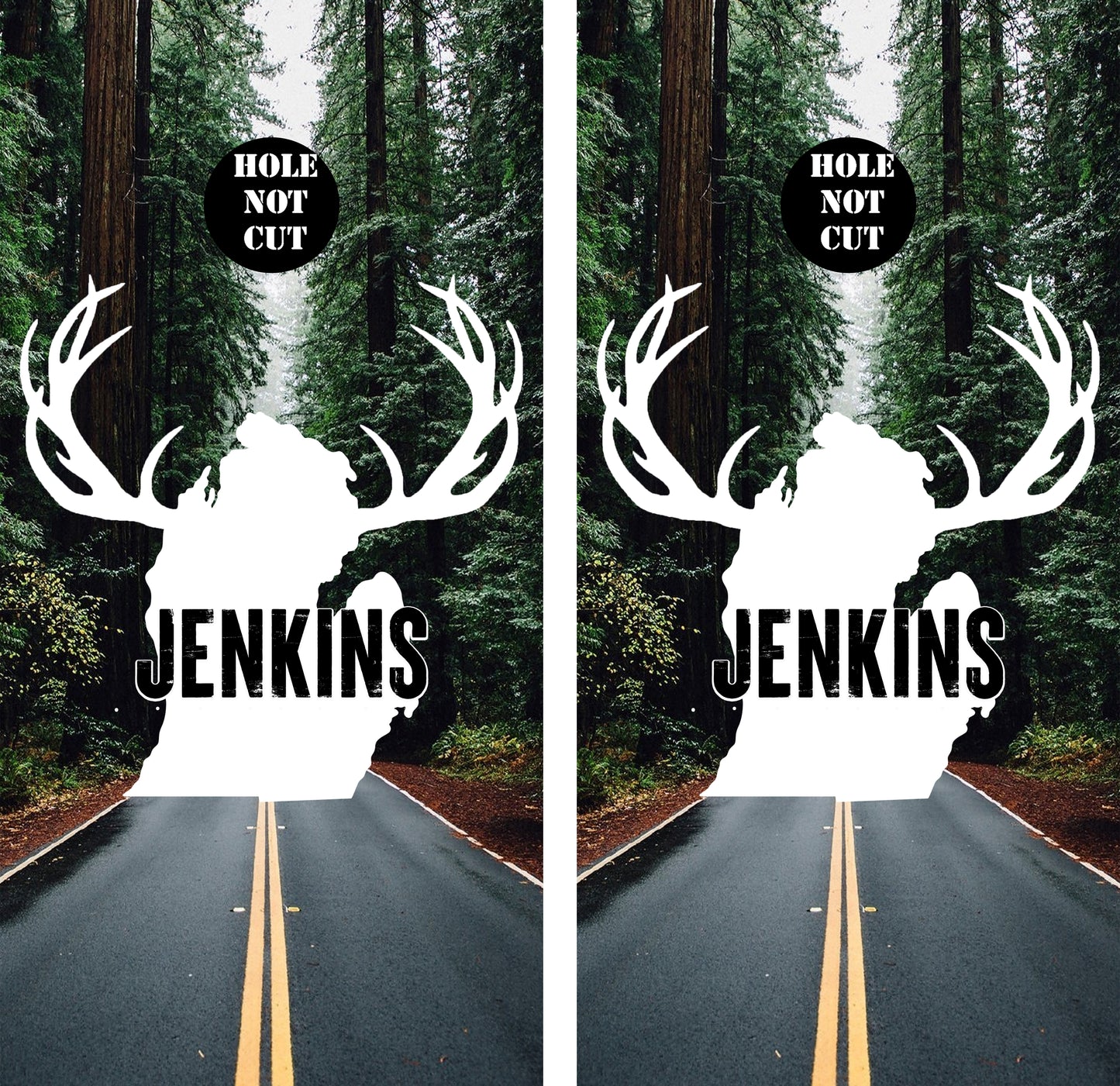 Michigan Peninsula Antlers Vinyl Wraps/Skins Customizeable last name
