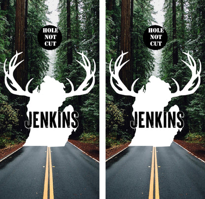 Michigan Peninsula Antlers Vinyl Wraps/Skins Customizeable last name