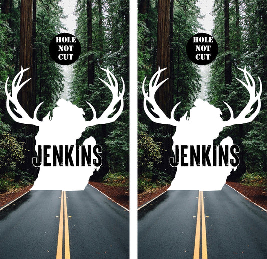 Michigan Peninsula Antlers Vinyl Wraps/Skins Customizeable last name