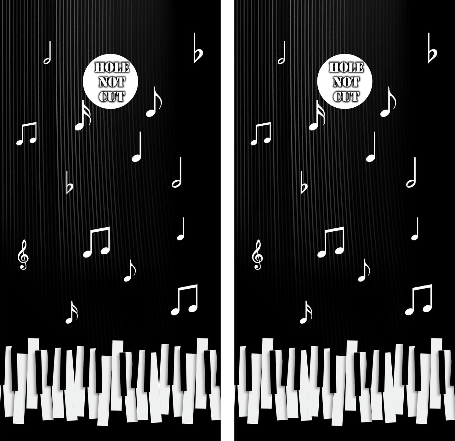 Piano Music Symbols Cornhole Vinyl Wraps/Skins