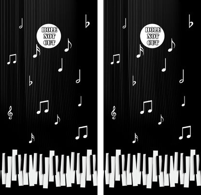 Piano Music Symbols Cornhole Vinyl Wraps/Skins