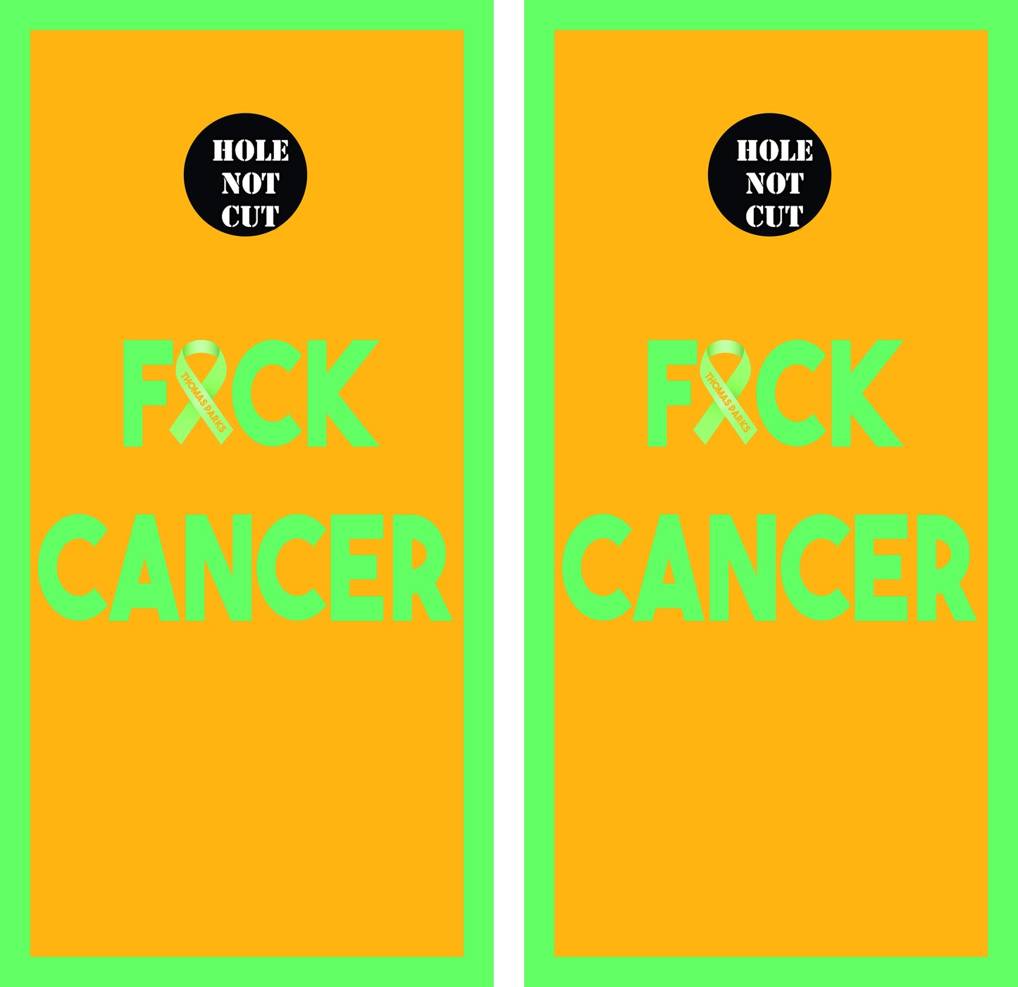 F*ck Cancer Cornhole Wraps/Skins