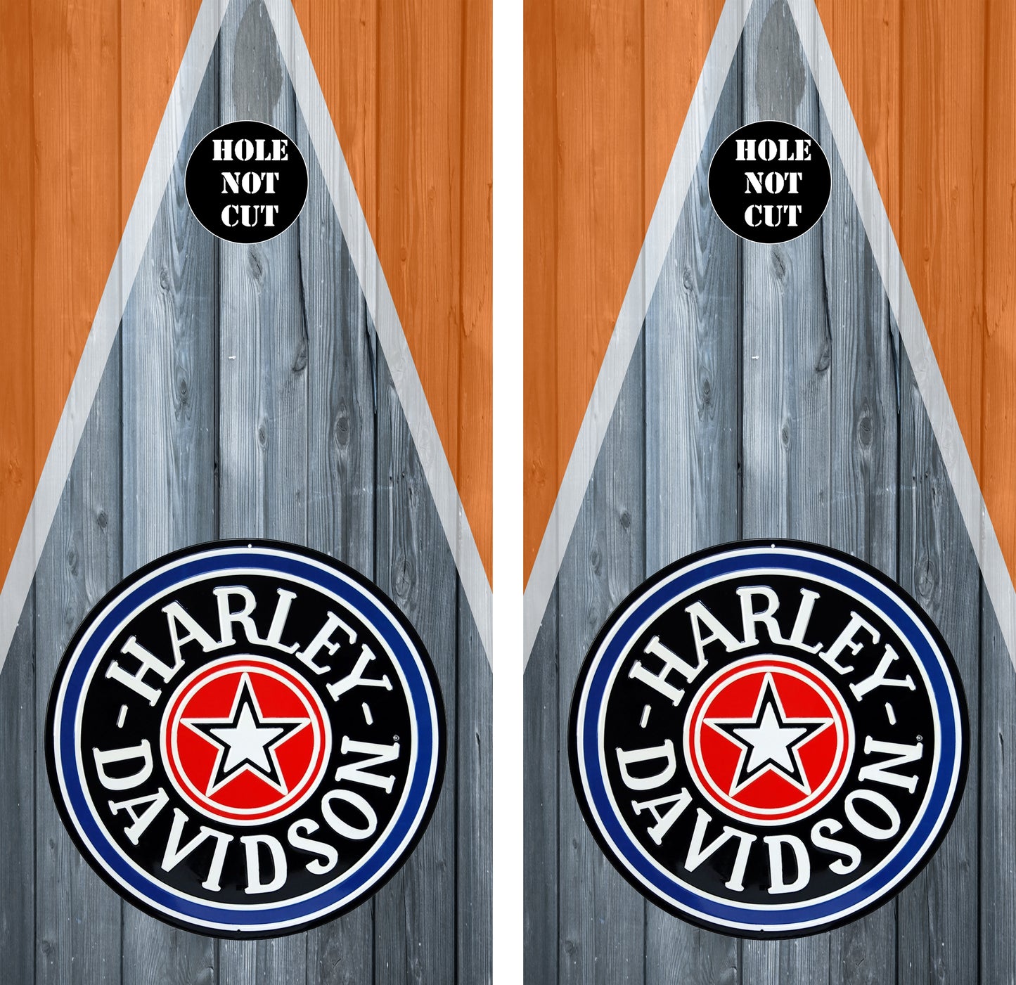Harley Davidson Fat Boy Logo Cornhole Wraps