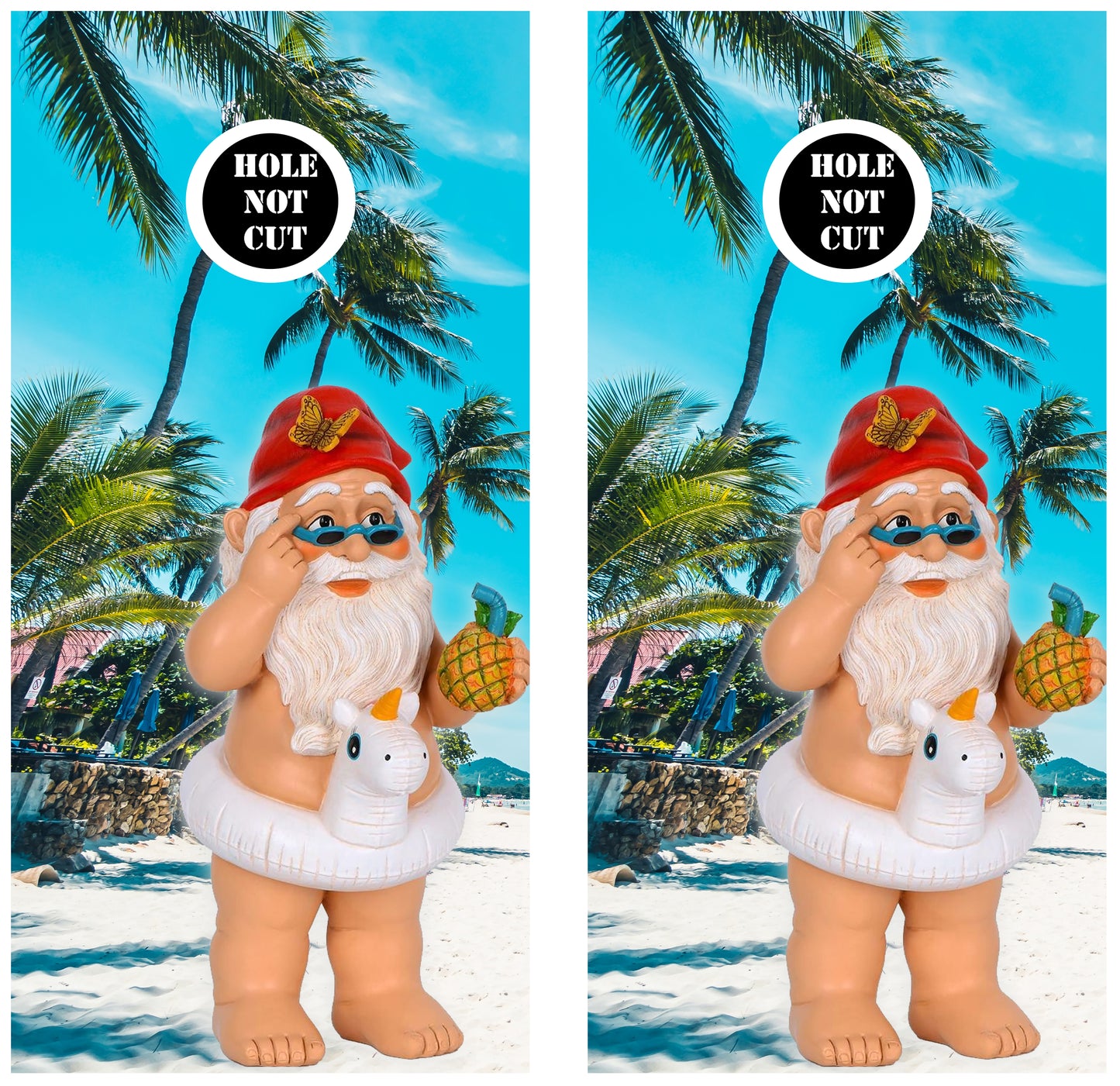 Beach Gnome Cornhole Wraps/Skins
