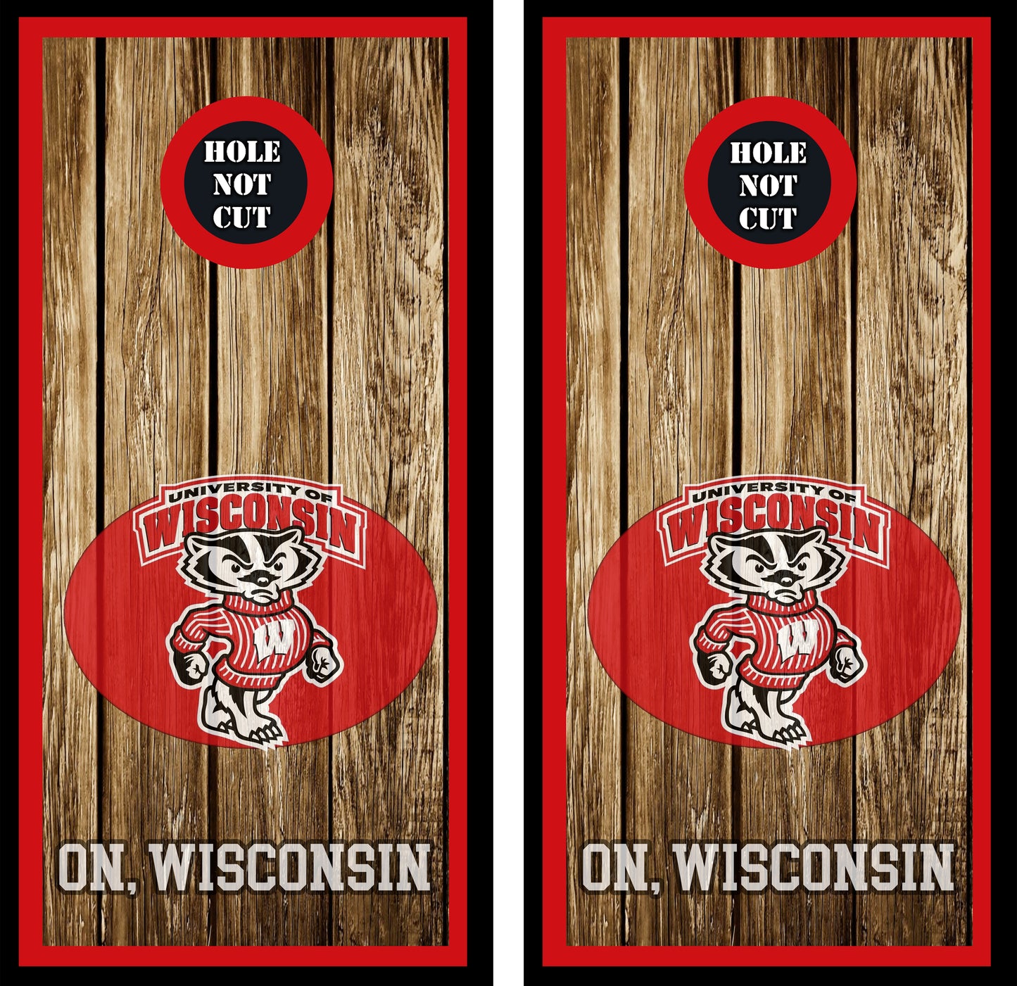 Wisconsin Badges "On Wisconsin" Vinyl Wraps/Skins