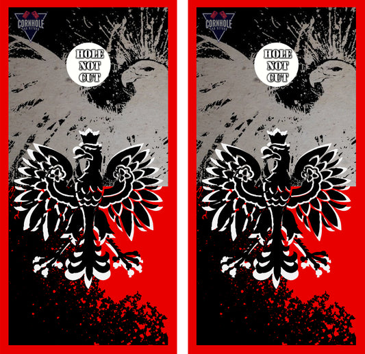 Polish Flag Cornhole Vinyl Wraps/Skins