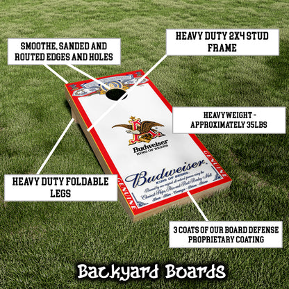 Budweiser Label Printed Cornhole Set