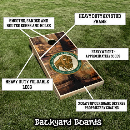 Buffalo Trace Bourbon Barrels Cornhole Set