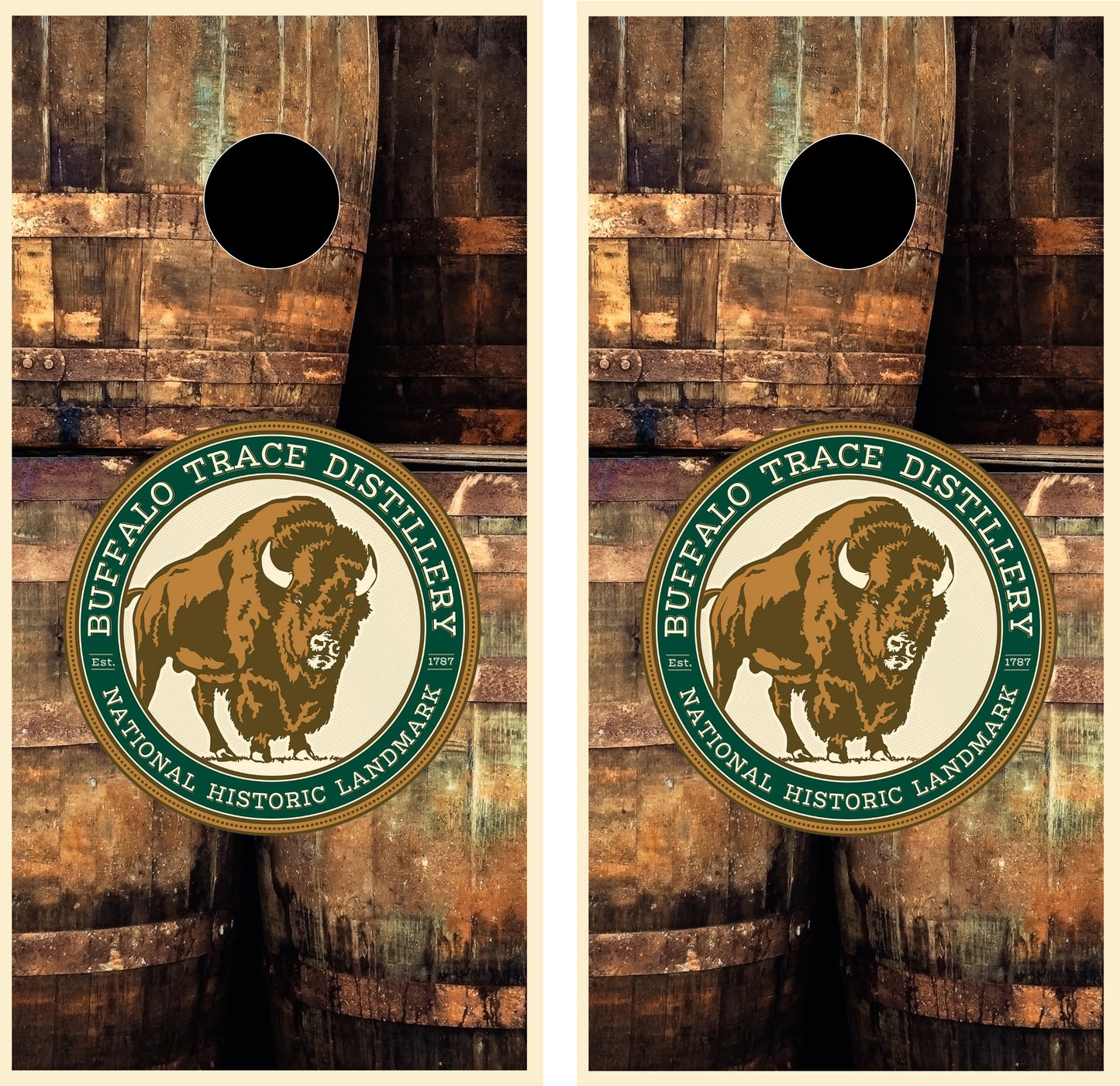Buffalo Trace Bourbon Barrels Cornhole Set